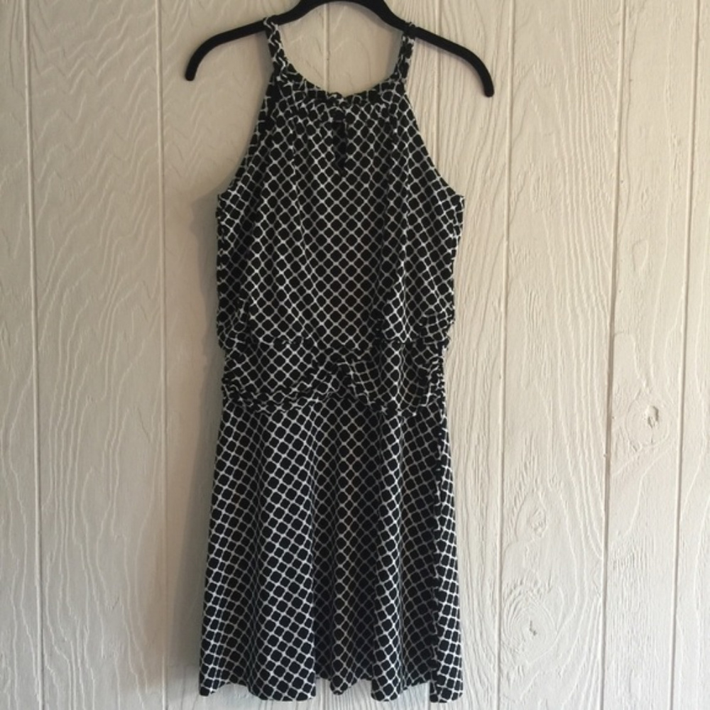 Valerie Bertinelli Black & White Dress Y2K
